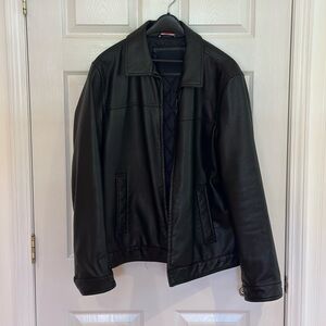 Men’s Tommy Hilfiger Black Leather Jacket size Large